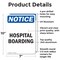 Signmission Hospital Boarding, 7 in W x Rectangle, Aluminum OS-2PACK-NS-A-710-V-13521 - alternate 2